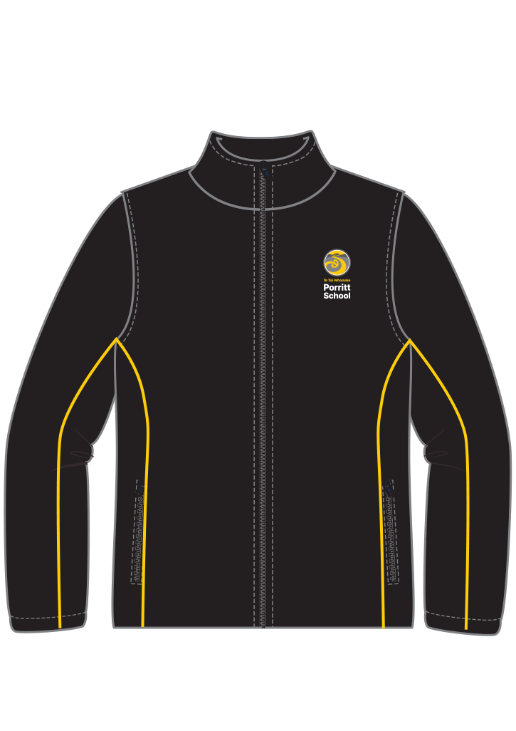 Porritt School Fleece Black/Gold